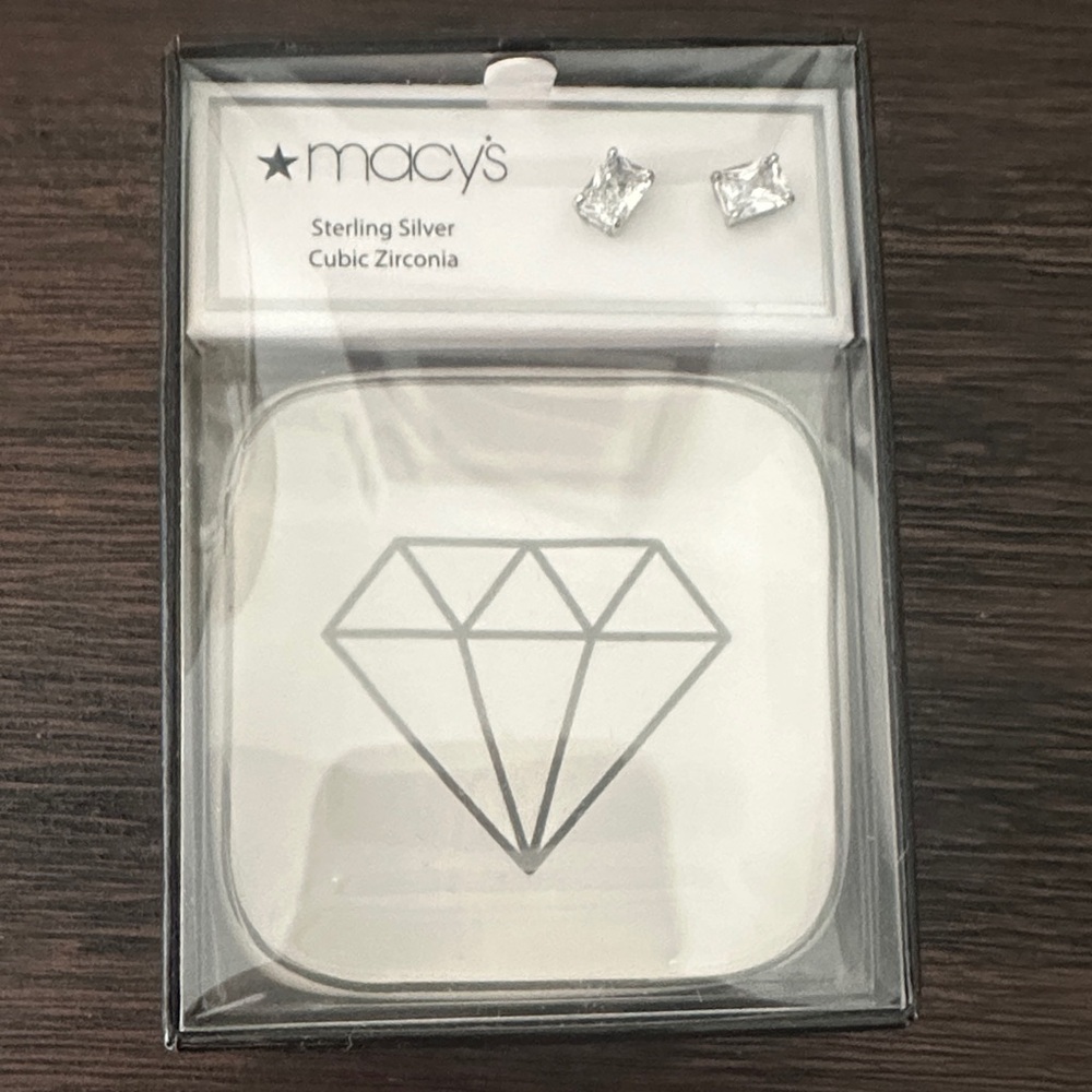 Macy's Sterling Silver Cubic Zirconia Studs